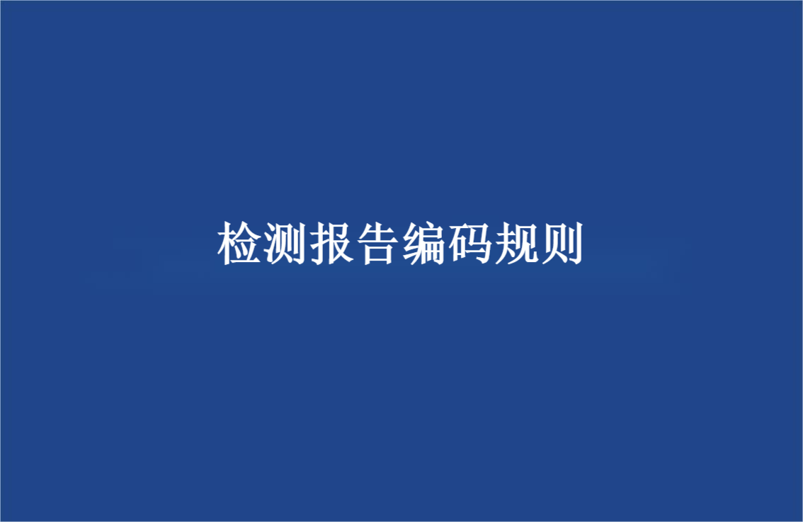 雷电防护装置检测报告编码规则